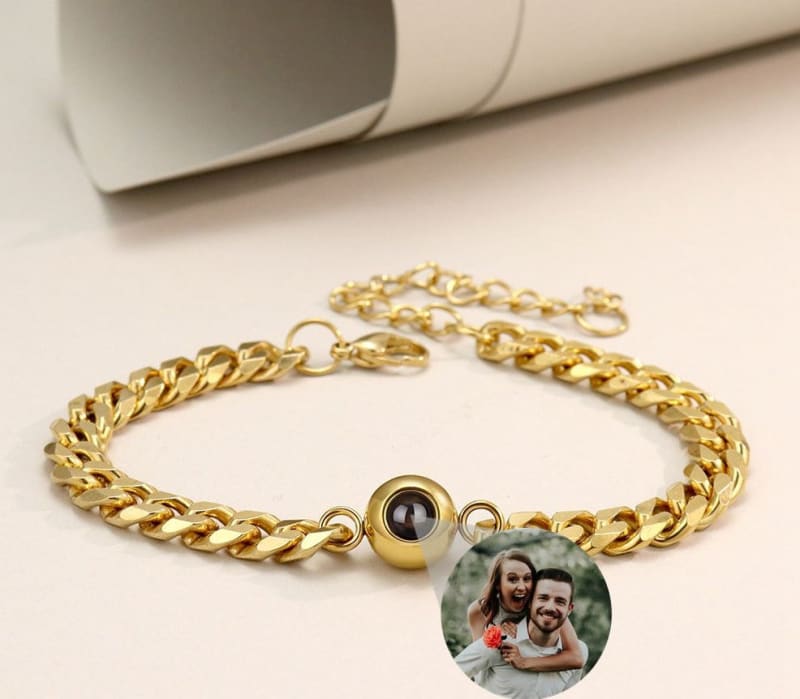 Pulseira Amore Masculina Com Foto Personalizada