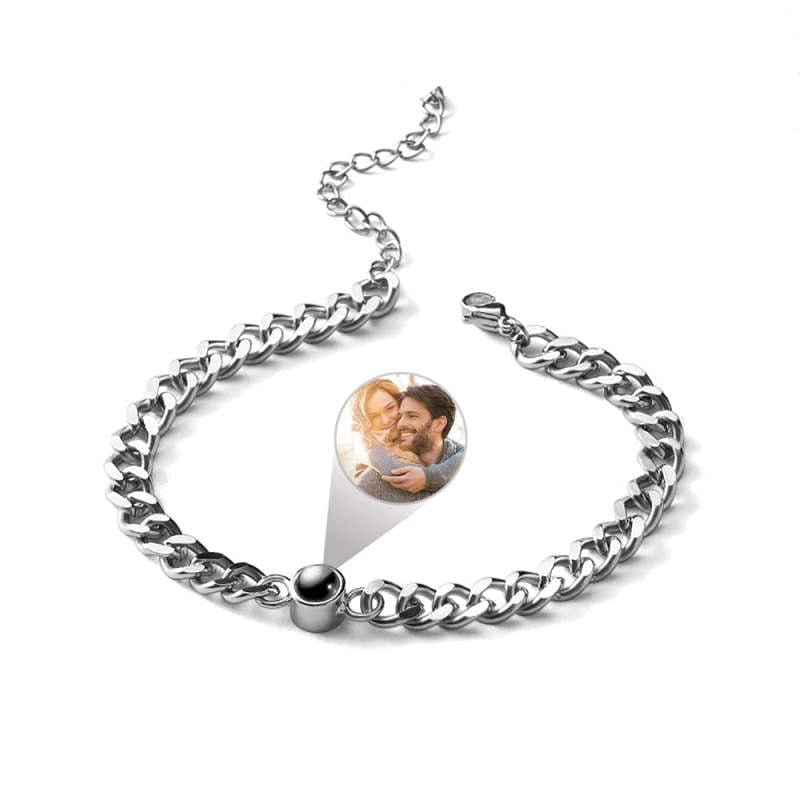 Pulseira Amore Com Foto Personalizada Prata / Mulher 000317