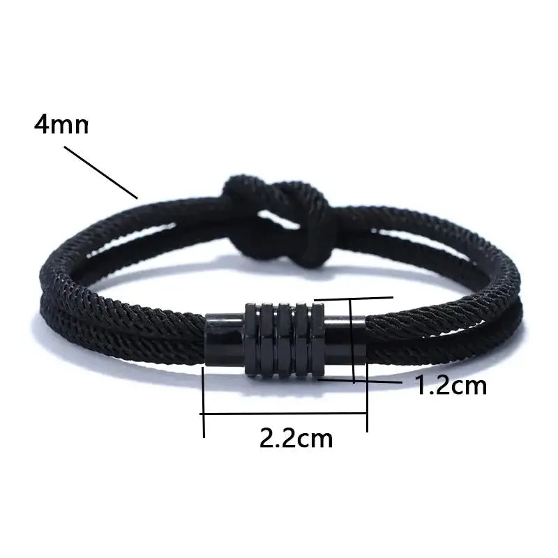 Pulseira Masculina De Corda Náutica Brasão 000283