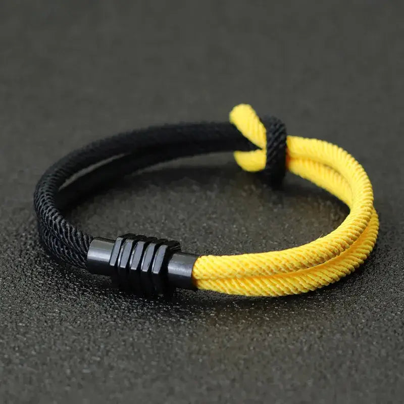 Pulseira Masculina De Corda Náutica Brasão 000283