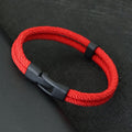 Pulseira Masculina Náutica Dupla Camada Red Rope / S 17.5Cm 6.9Inch