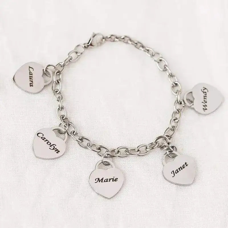 Pulseira Personalizada Charms Coração 000319