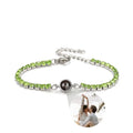 Pulseira Strass Zircônia Personalizada Com Foto Verde / 16Cm 000316