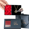 Colar Amor Eterno Foto Personalizável + Caixa Com 6 Flor Dourado 000148