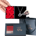 Colar Amor Eterno Foto Personalizável + Caixa Com 6 Flor Prata 000148