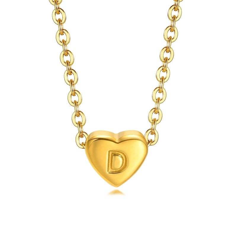 Colar Com Inicial Dourado D