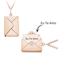 Colar Envelope Eu Te Amo Rose / Eu Te Amo 45Cm 00036