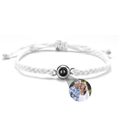 Pulseira Amore Memories Foto Personalizável Branca/Prata