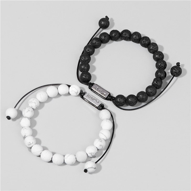 Pulseira De Casal Love Howlita (O Par) 00081