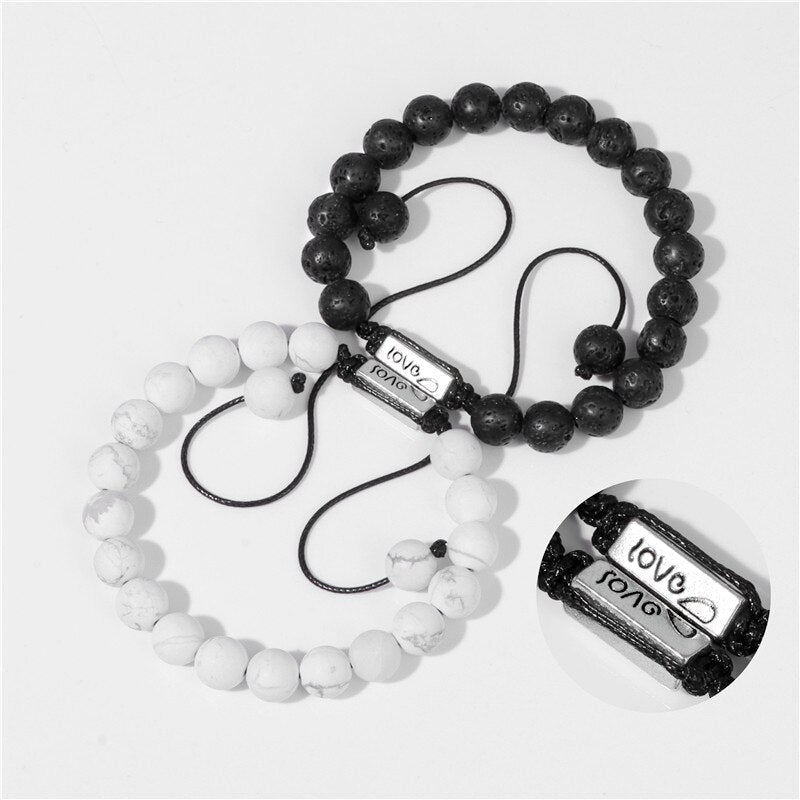 Pulseira De Casal Love Howlita (O Par) 00081